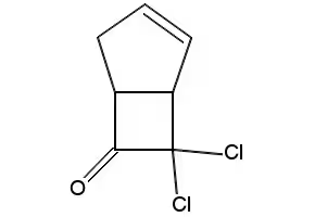 7,7-Dichlorobicyclo[3.2.0]hept-2-ene-6-one structure, CAS 5307-99-3