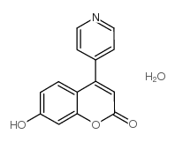 7-Hydroxy-4-(4-pyridyl)coumarin monohydrate structure, CAS 386704-08-1