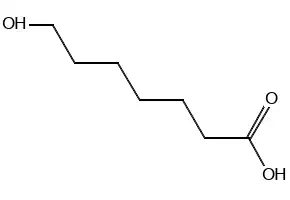 7-Hydroxyheptanoic acid structure, CAS 3710-42-7