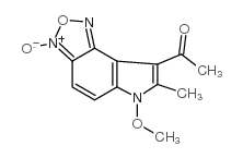 8-Acetyl-6-methoxy-7-methyl-6H-[1,2,5]oxadiazolo[3,4-e]indole 3-oxide structure, CAS 257869-88-8