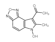 8-Acetyl-7-methyl-6H-1,2,5-oxadiazolo[3,4-e]indol-6-ol structure, CAS 159325-84-5