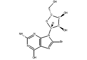 8-Bromoguanosine structure, CAS 4016-63-1