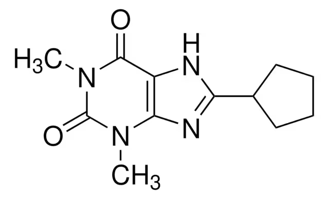 8-Cyclopentyl-1,3-dimethylxanthine structure, CAS 35873-49-5