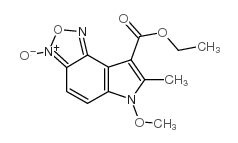 8-Ethoxycarbonyl-6-methoxy-7-methylpyrrolo[2,3-e]benzofurazan-3-oxide structure, CAS 257869-86-6