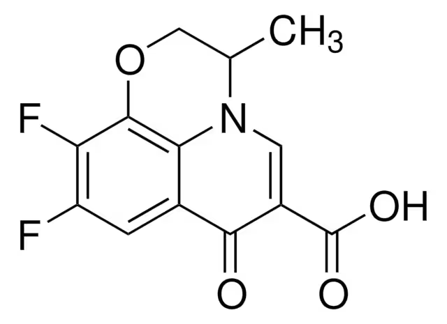 9,10-Difluoro-2,3-dihydro-3-methyl-7-oxo-7H-pyrido[1,2,3-de]-1,4-benzoxazine-6-carboxylic acid; Oxygen-fluorine acid structure, CAS 82419-35-0