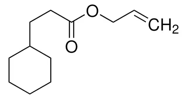 Allyl cyclohexyl propionate structure, CAS 2705-87-5
