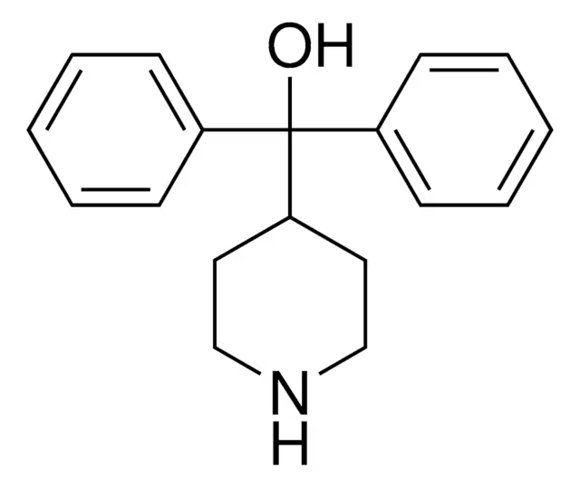 alpha,alpha-Diphenyl-4-piperidinemethanol structure, CAS 115-46-8