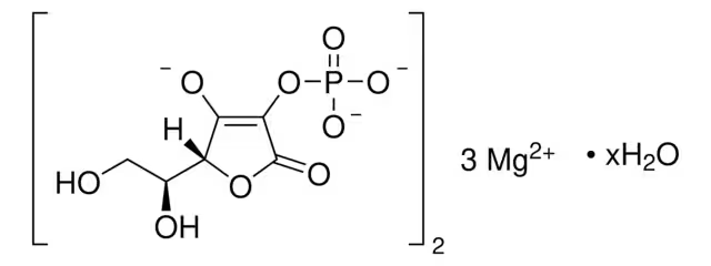 Ascorbic acid 2-phosphate magnesium ester structure, CAS 113170-55-1
