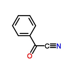 Benzoyl cyanide structure, CAS 613-90-1