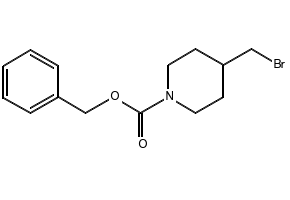 Benzyl 4-(bromomethyl)tetrahydro-1(2H)-pyridinecarboxylate structure, CAS 159275-17-9