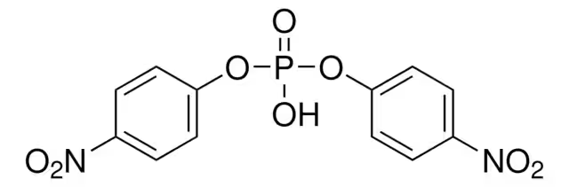 Bis(4-nitrophenyl)phosphate structure, CAS 645-15-8