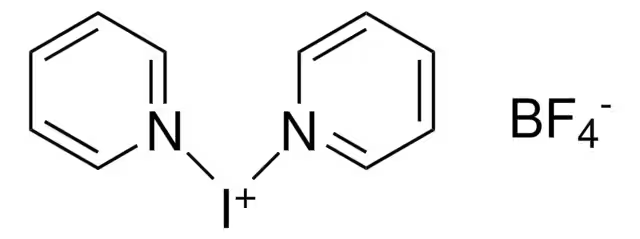 Bis(pyridine)iodonium tetrafluoroborate structure, CAS 15656-28-7