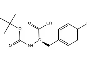 Boc-D-4-fluorophenylalanine structure, CAS 57292-45-2