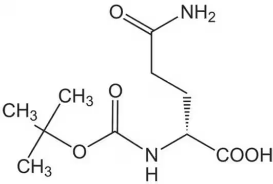 Boc-D-Gln-OH structure, CAS 61348-28-5