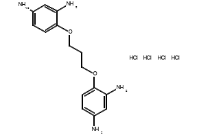 1,3-Bis(2,4-diaminophenoxy)propane tetrahydrochloride structure, CAS 74918-21-1