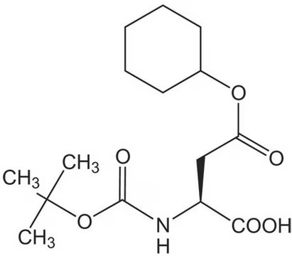 Boc-L-aspartic acid 4-cyslohexyl ester structure, CAS 73821-95-1