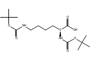 Boc-Lys(Boc) structure, CAS 2483-46-7