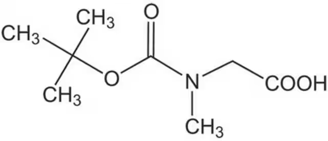 Boc-Sar-OH structure, CAS 13734-36-6