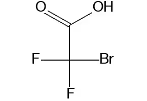 Bromodifluoroacetic acid structure, CAS 354-08-5