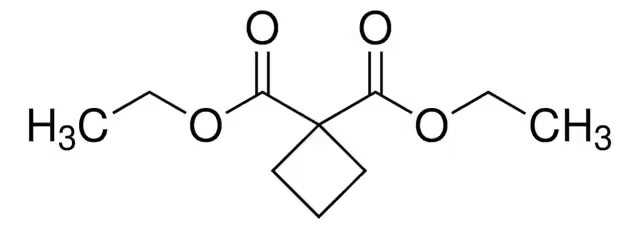 Cyclobutane-1,1-dicarboxylic acid diethyl ester structure, CAS 3779-29-1