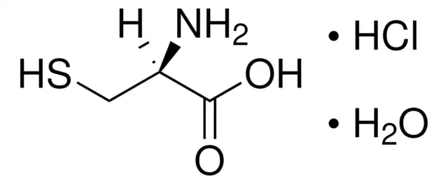 D-Cysteine hydrochloride monohydrate structure, CAS 32443-99-5