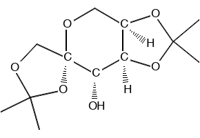 Diacetone fructose structure, CAS 25018-67-1