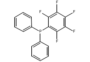 Diphenyl(pentafluorophenyl)phosphine structure, CAS 5525-95-1