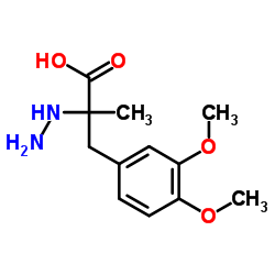 DL-3-(3,4-Dimethoxyphenyl)-2-methyl-2-hydrazinepropionic acid alanine structure, CAS 28860-96-0