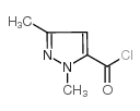 1,3-Dimethylpyrazole-5-carbonyl chloride structure, CAS 55458-67-8