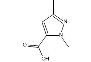 1,3-Dimethylpyrazole-5-carboxylic acid structure, CAS 5744-56-9