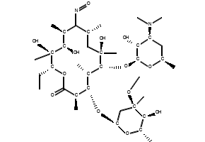 Erythromycin-9-oxime structure, CAS 13127-18-9