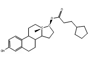 Estradiol cypionate structure, CAS 313-06-4
