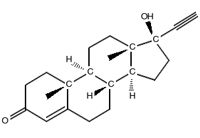 Ethisterone structure, CAS 434-03-7
