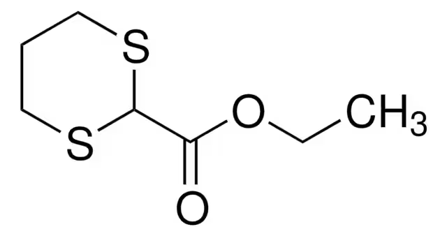 1,3-Dithiane-2-carboxylic acid ethyl ester structure, CAS 20462-00-4
