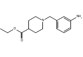 Ethyl 1-(3-aminobenzyl)piperidine-4-carboxylate structure, CAS 306937-22-4