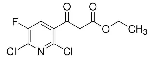 Ethyl 2,6-dichloro-5-fluoronicotinoyl acetate structure, CAS 96568-04-6