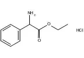 Ethyl 2-amino-2-phenylacetate hydrochloride structure, CAS 879-48-1