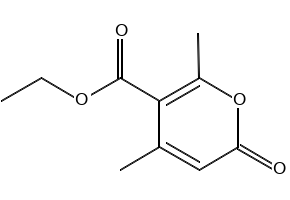Ethyl isodehydroacetate structure, CAS 3385-34-0