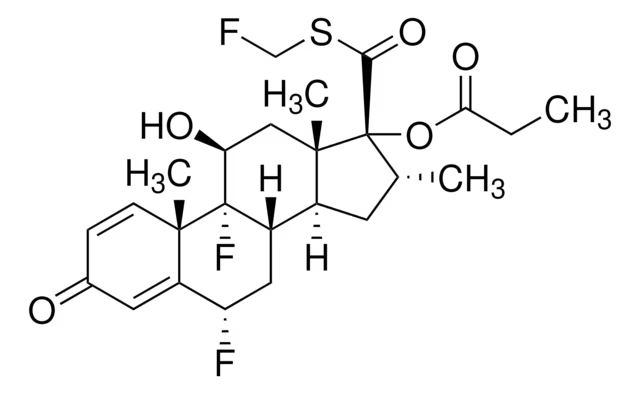Fluticasone propiponate structure, CAS 80474-14-2