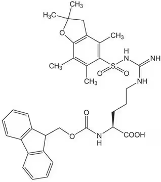 Fmoc-Arg(Pbf)-OH structure, CAS 154445-77-9