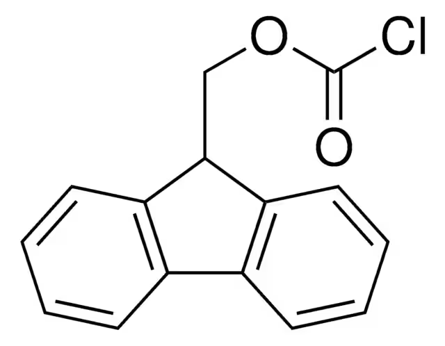 Fmoc-Cl; 9-Fluorenylmethyl chloroformate structure, CAS 28920-43-6