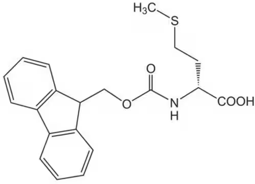 Fmoc-D-Met-OH structure, CAS 112883-40-6
