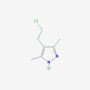 3,5-Dimethyl-4'-(2-chloroethyl)-1H-pyrazole structure, CAS 79379-05-8