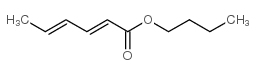Hexa-2,4-dienoic acid butyl ester structure, CAS 7367-78-4