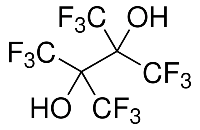 Hexafluoro-2,3-bis(trifluoromethyl)butane-2,3-diol structure, CAS 918-21-8
