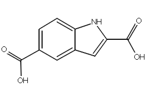 Indole-2,5-dicarboxylic acid structure, CAS 117140-77-9