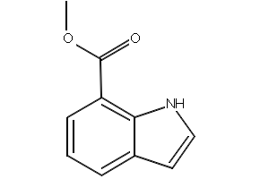 Indole-7-carboxylic acid methyl ester structure, CAS 93247-78-0