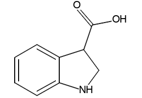 Indoline-3-carboxylic acid structure, CAS 39891-70-8