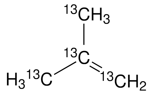Isobutene structure, CAS 115-11-7