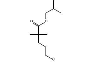 Isobutyl 5-chloro-2,2-dimethylvalerate structure, CAS 109232-37-3